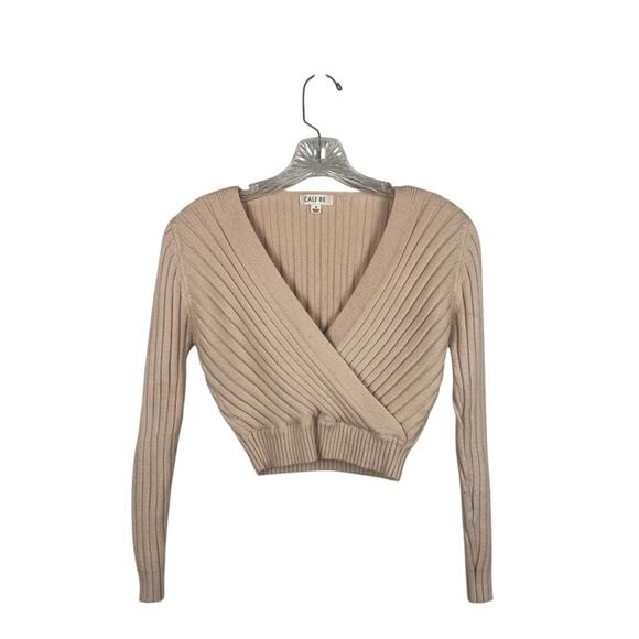 CALI BE Cream Cropped Sweater-Women’s Size Small - Picture 1 of 5